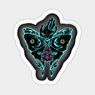 Neon Moth Sticker